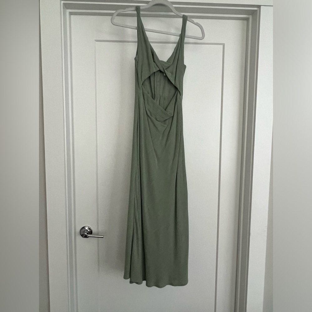 Green cutout dress